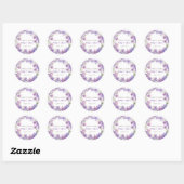Spring Delicate Violet Flowers Baby shower Ronde Sticker (Vel)