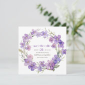 Spring Delicate Violet Flowers Baby shower Save The Date (Staand voorkant)