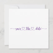 Spring Delicate Violet Flowers Baby shower Save The Date (Achterkant)