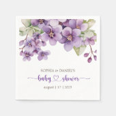 Spring Delicate Violet Flowers Baby shower Servet (Voorkant)