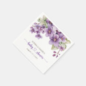 Spring Delicate Violet Flowers Baby shower Servet (Hoek)