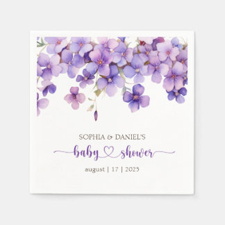 Spring Delicate Violet Flowers Baby shower Servet