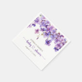 Spring Delicate Violet Flowers Baby shower Servet (Hoek)