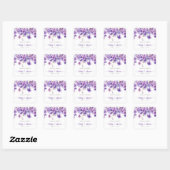 Spring Delicate Violet Flowers Baby shower Vierkante Sticker (Vel)