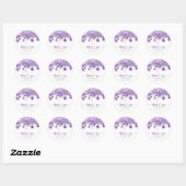 Spring Delicate Violet Flowers Bedankt Ronde Sticker (Vel)