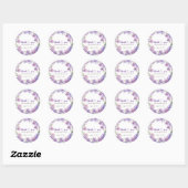 Spring Delicate Violet Flowers Bedankt Ronde Sticker (Vel)