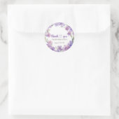 Spring Delicate Violet Flowers Bedankt Ronde Sticker (Tas)