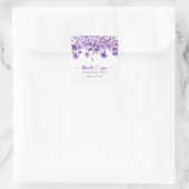 Spring Delicate Violet Flowers Bedankt Vierkante Sticker (Tas)