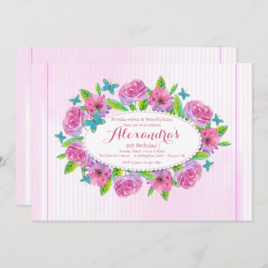 Spring Delight Invitation Kaart (Voorkant / Achterkant)