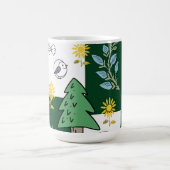 Spring design women's socks koffiemok (Center)