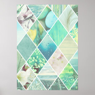 Spring Diamond Pattern Poster