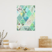 Spring Diamond Pattern Poster (Keuken)