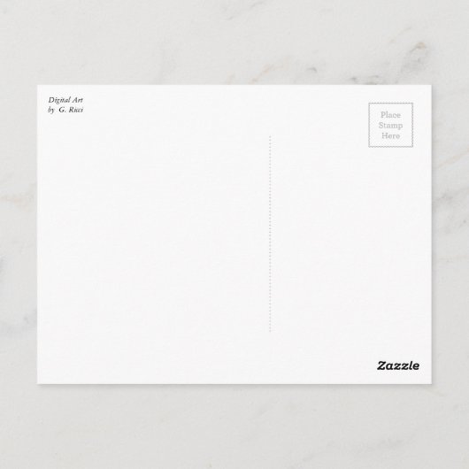 Spring.digitalArt. Briefkaart (Achterkant)