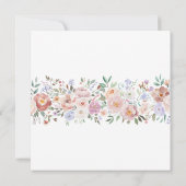 Spring Ditsy Blush Bloemen Plein bruiloft Kaart (Achterkant)