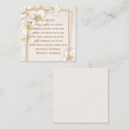 Spring Dogwood Flower Information Enclosure Card Informatiekaartje (Voorkant / Achterkant)