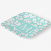 Spring Dogwood flower patronen aangepast monogram Papieren Bordje (Gebogen)