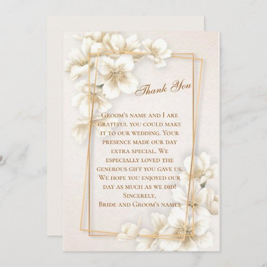 Spring Dogwood Weddenschap Hartelijk dank Save The Date (Voorkant / Achterkant)