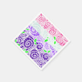 Spring Doodle bladeren en wervelende slak schelpen Servet (Hoek)