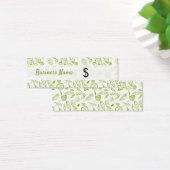 Spring Doodle Fresh Green Leaves Price Label Mini Visitekaartjes (Bureau)