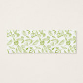 Spring Doodle Fresh Green Leaves Price Label Mini Visitekaartjes (Achterkant)