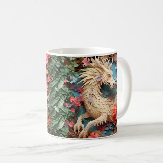 Spring Dragon 11oz koffie mok (Voorkant rechts)