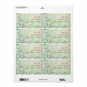 Spring Dream Floral Flower Adresetiketten Etiket (Full Sheet)