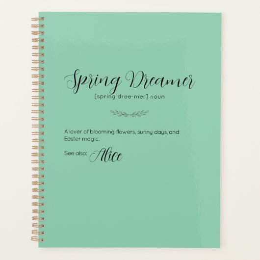 Spring Dreamer Gepersonaliseerde Paasplanner Planner (Voorkant)