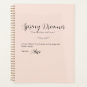 Spring Dreamer Paashaas Planner – Blush Pink (Voorkant)