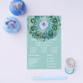 Spring Dreams Mandala Blauwgroen Intro | Services  Flyer (Enkel)