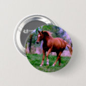 Spring Dreams, Sorrel Trotting Ronde Button 5,7 Cm (Voorkant /achterkant)