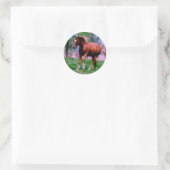 Spring Dreams, Sorrel Trotting Ronde Sticker (Tas)
