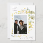 Spring Dreams Wild Florals Waterverf Weddenschap Save The Date (Voorkant)