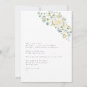 Spring Dreams Wild Florals Waterverf Weddenschap Save The Date (Achterkant)