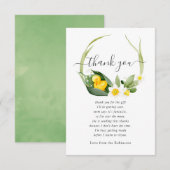 Spring Ducking Lilly of the Valley Baby shower Bedankkaart (Voorkant / Achterkant)
