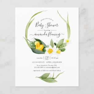 Spring Ducking Lilly of the Valley Baby shower Flyer
