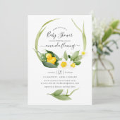 Spring Ducking Lilly of the Valley Baby shower Kaart (Staand voorkant)