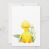 Spring Ducking Lilly of the Valley Baby shower Kaart (Achterkant)