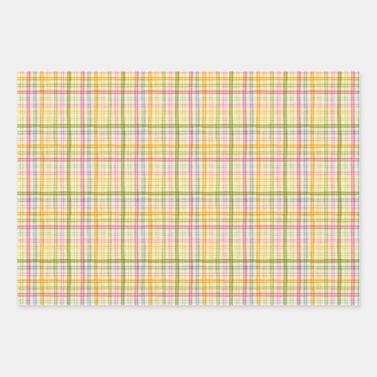 Spring Duckling, Plaid en Daffodil Set van drie Inpakpapier Vel (Voorkant 3)