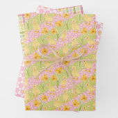 Spring Duckling, Plaid en Daffodil Set van drie Inpakpapier Vel (In situ)