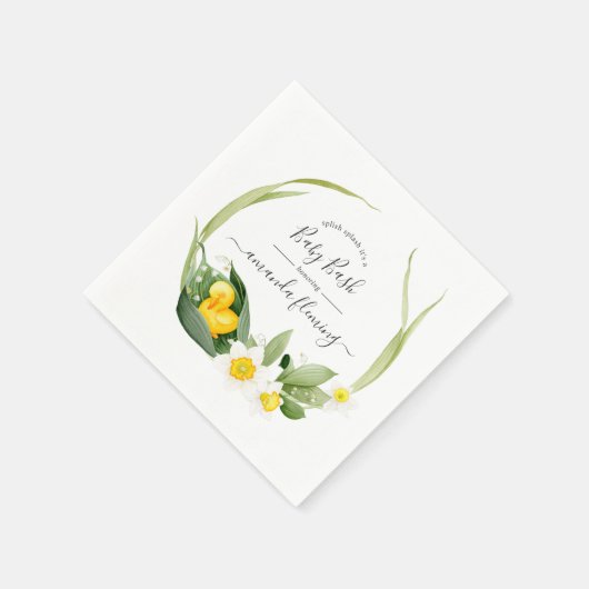 Spring Duckling Splish Splash Baby shower Servet (Hoek)