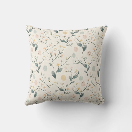 Spring Easter Botanical  Throw Pillow Kussen (Achterkant)