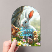 Spring Easter Bunny Acryl Uitnodigingen (Insitu (Draagbaar))