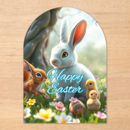 Spring Easter Bunny Acryl Uitnodigingen