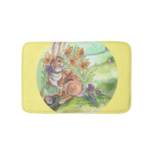 Spring Easter Bunny Badmat