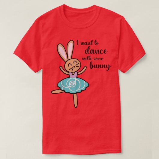 Spring Easter Bunny Dancing I wil Dance Rabbit T-shirt (Design voorkant)