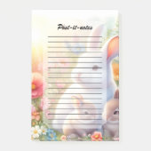 Spring Easter Bunny Family Floral Garden Post-it® Notes (Voorkant)