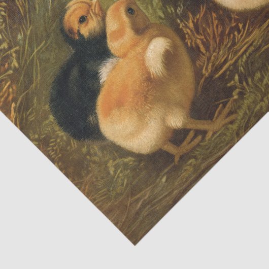 Spring Easter Chicks Decoupage Decoupaging Rustic Tissuepapier (Detail)