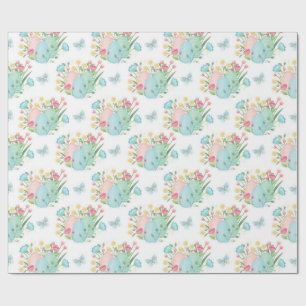 Spring Easter Eggs, Bloemen, Vlinders Cadeaupapier