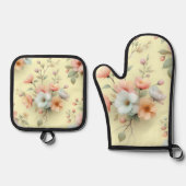 Spring Easter Flowers Ovenwant & Pannenlap Set (Voorkant)