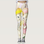 Spring Easter  konijn Leggings<br><div class="desc">Dit ontwerp werd gecreeerd door digitale kunst. Het kan worden gepersonaliseerd door de pas verdere optie te kiezen. Neem contact met me op colorflowcreations@gmail.com als je dit ontwerp op een ander product wilt gebruiken. Koop mijn oorspronkelijke abstracte acrylschilderij te koop op www.etsy.com/shop/colorflowart. Zie meer van mijn creaties of volg me...</div>